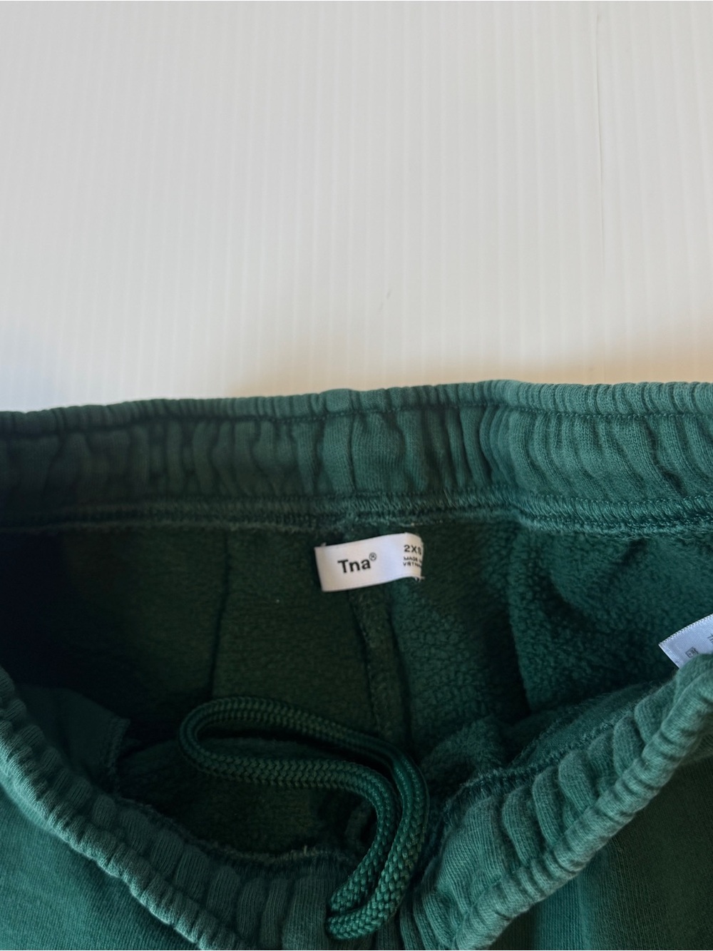 Aritzia TNA Cozy Fleece Forest Green XXS Jogger Sweatpants Athleisure Y2K - Picture 2 of 7